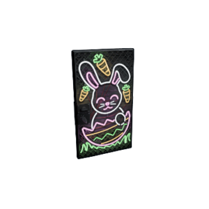 Neon Easter Bunny Door