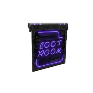 Neon Loot Room Door