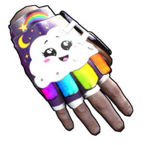 Rainbow Pony Roadsign Gloves